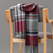 Load image into Gallery viewer, Fashion Winter Casual Classic Soft Plaid Popular Couple Lightweight Tartan Muffler Warm Scarf Cashmere Scarves Shawls Wraps Lightweight Women Warm Lattice Scarves Cashmere Hijab For Women
