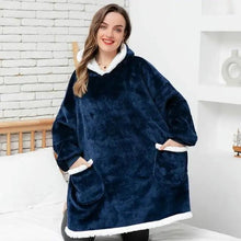 Load image into Gallery viewer, Fashion Winter Oversized Hoodies Sweatshirt Women Men Pullover Giant TV Blanket Hoodie Super Long Blanket With Sleeves  Super Long Flannel Blanket with Sleeves Winter Hoodie for Women Men Giant Fleece Pullover Oversized Hoodie
