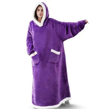 Load image into Gallery viewer, Fashion Winter Oversized Hoodies Sweatshirt Women Men Pullover Giant TV Blanket Hoodie Super Long Blanket With Sleeves  Super Long Flannel Blanket with Sleeves Winter Hoodie for Women Men Giant Fleece Pullover Oversized Hoodie
