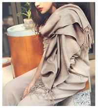 Load image into Gallery viewer, Fashion Winter Soft Wool Scarf Thickening Cashmere Lightweight Scarves Elegant Scarves Cashmere Escharpe Scarfs Lightweight Shawls Hijabs Shawls Scarves Warm Warps For Women
