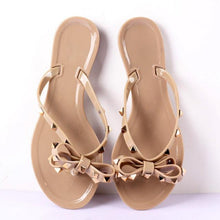 Load image into Gallery viewer, Fashion Woman Flip Flops Summer Shoes Cool Beach Flip Flops Bow Flat Sandals Bowknot Charming Shoes Sandals Flip Flops Thong Sandals With Bow Summer Flat Beach Party Shoes
