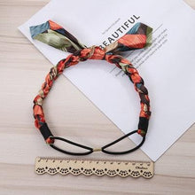 Load image into Gallery viewer, Fashion Women Chiffon Floral Bowknot Braid Headbands Ladies Girl Rabbit Ears Hairband Elastic Banana Leaf Beach Gorgeous Hair Accessories For Women
