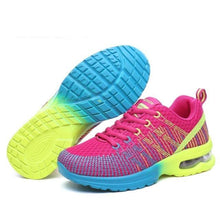 Load image into Gallery viewer, Fashion Women Lightweight Running Shoes Outdoor Sports Shoes Breathable Mesh Comfort Air Cushion Lace Up Sneakers Womans Athletic Sneakers Workout Running Shoes
