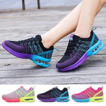 Load image into Gallery viewer, Fashion Women Lightweight Running Shoes Outdoor Sports Shoes Breathable Mesh Comfort Air Cushion Lace Up Sneakers Womans Athletic Sneakers Workout Running Shoes
