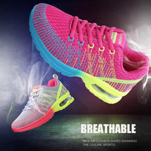 Load image into Gallery viewer, Fashion Women Lightweight Running Shoes Outdoor Sports Shoes Breathable Mesh Comfort Air Cushion Lace Up Sneakers Womans Athletic Sneakers Workout Running Shoes
