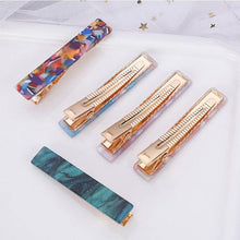 Load image into Gallery viewer, Fashion Women Metal Acetate Hair Pin Clip Leopard Hair Clip Geometric Hairpins Hairgrips Barrette Hairpin Gorgeous Hair Accessories For Women
