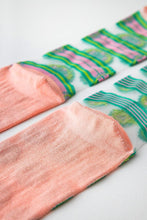 Load image into Gallery viewer, Fashion Women Socks New Spring Summer Mesh Thin Long Printed Socks Women Casual Breathable Fresh Flower Socks Korea Style Color Thin Socks For Women
