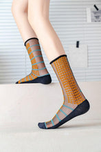 Load image into Gallery viewer, Fashion Women Socks New Spring Summer Mesh Thin Long Printed Socks Women Casual Breathable Fresh Flower Socks Korea Style Color Thin Socks For Women
