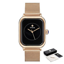 Load image into Gallery viewer, Fashion Women Watches White Leather Minimalist Rectangle Ladies Quartz Dress Wristwatch Fashion Leather Wrist Watch Rectangle Elegant Simple Dial Analog Quartz Dress Watch
