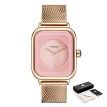 Load image into Gallery viewer, Fashion Women Watches White Leather Minimalist Rectangle Ladies Quartz Dress Wristwatch Fashion Leather Wrist Watch Rectangle Elegant Simple Dial Analog Quartz Dress Watch
