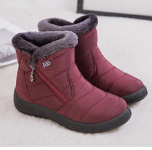 Load image into Gallery viewer, Fashion Womens Waterproof Boots Snow Boots For Winter Casual Lightweight Ankle Warm Winter Boots Fur Lined Warm Ankle Boots Slip On Waterproof Outdoor Booties Comfortable Shoes For Women
