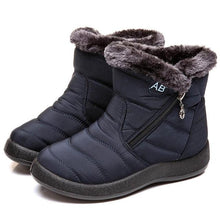 Load image into Gallery viewer, Fashion Womens Waterproof Boots Snow Boots For Winter Casual Lightweight Ankle Warm Winter Boots Fur Lined Warm Ankle Boots Slip On Waterproof Outdoor Booties Comfortable Shoes For Women
