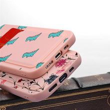 Load image into Gallery viewer, Fashionable Anti-Scratch Soft Lining Protective Case For iPhone Cases Card Holder Cute Flower Heart Phone Case For iPhone 12 13 Mini Pro Beautiful Design  Soft Iphone Case
