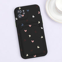 Load image into Gallery viewer, Fashionable Anti-Scratch Soft Lining Protective Case For iPhone Cases Card Holder Cute Flower Heart Phone Case For iPhone 12 13 Mini Pro Beautiful Design  Soft Iphone Case
