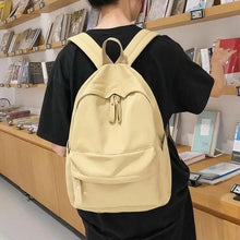 Load image into Gallery viewer, Fashionable Backpack And School Bag For Teenager Girls Stylish Anti Theft Laptop Shoulder Bags Solid Color Travel Backpack
