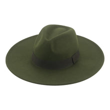 Load image into Gallery viewer, Fashionable Fedora Hats Women Wide Brim Dress Caps  Women's Fedora Hats Elegant Wide Brim Fedora Hat  Wedding Men Hat Warm Retro Style Belt 56-58cm
