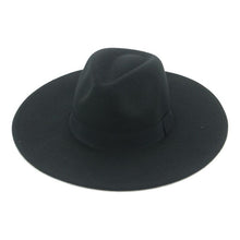 Load image into Gallery viewer, Fashionable Fedora Hats Women Wide Brim Dress Caps  Women's Fedora Hats Elegant Wide Brim Fedora Hat  Wedding Men Hat Warm Retro Style Belt 56-58cm
