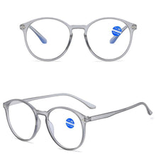 Load image into Gallery viewer, Fashionable Women And Men Round Reading Glasses Fashion Ultra Light Anti Blue Light Eyeglasses Unisex Stylish Eyeglasses Glasses Clear Lens Diopters +1+1.5+2+2.5+3+3.5+4
