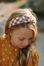 Load image into Gallery viewer, Fawn Gingham Knotted Headband
