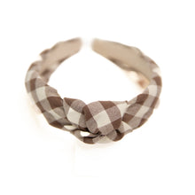 Load image into Gallery viewer, Fawn Gingham Knotted Headband
