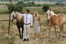 Load image into Gallery viewer, Fawn Gingham Men's Tie
