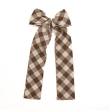 Load image into Gallery viewer, Fawn Gingham Lady Hair Bow

