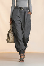 Load image into Gallery viewer, Women's High-Waist Cargo Parachute Pants with Elastic Ankle Cuffs
