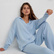 Load image into Gallery viewer, Solid Color Lapel Sweater Set for Women
