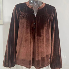 Load image into Gallery viewer, Women's Solid Color V-Neck Button Detail Long Sleeve Pullover

