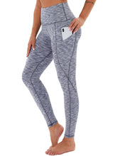 Load image into Gallery viewer, Cropped High-Waisted Yoga Pants with Diagonal Pockets
