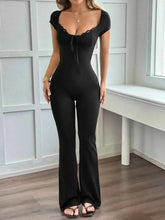 Load image into Gallery viewer, Lace Detail Cap : Sleeve Jumpsuit
