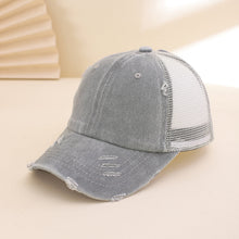 Load image into Gallery viewer, Distressed Washed Mesh Baseball Cap – Frayed Unisex Hat for Outdoor &amp; Daily Wear
