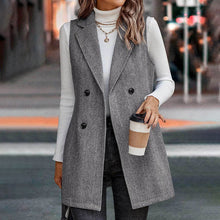 Load image into Gallery viewer, 🖤 Women’s Sleeveless Blazer Vest – Trendy Business Casual
