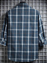 Load image into Gallery viewer, Men's Plus Size Casual Plaid 3/4 Sleeve Shirt
