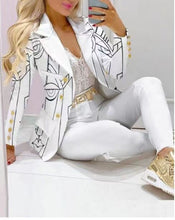 Load image into Gallery viewer, Women's Printed Coat &amp; Trousers Two-Piece Set – 19 Prints, Casual Fashion Suit
