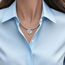 Load image into Gallery viewer, Loose Fit Satin Blouse — V-Neck Long Sleeve Tunic Top for Office &amp; Casual Wear
