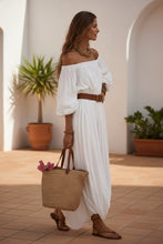 Load image into Gallery viewer, Women's Off-Shoulder Balloon Sleeve Maxi Dress

