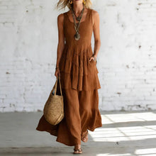 Load image into Gallery viewer, Women's Cotton Linen Sleeveless Loose Maxi Dress
