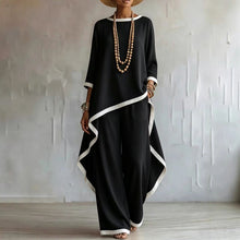 Load image into Gallery viewer, Women's Asymmetric Linen Tunic &amp; Wide-Leg Pants Set
