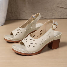Load image into Gallery viewer, Retro Hollow-Out Buckle Strap Open-Toe Sandals – 4 Colors EU 36–43
