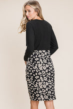 Load image into Gallery viewer, Leopard Color Block Knit Dress – Animal Print Knit Dress, Color Block Sweater Dress, Casual Knit Dress, Fall Fashion Knit Dress, Cozy Long Sleeve Dress
