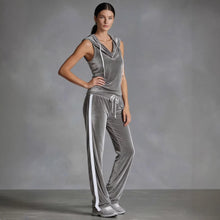 Load image into Gallery viewer, Women's Velvet Wide-Leg Pants &amp; Sleeveless Top Set
