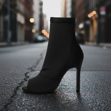 Load image into Gallery viewer, Women’s Peep Toe Stiletto Boots | High Heel Fishmouth Boots
