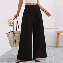 Load image into Gallery viewer, Women's High-Waist Wide-Leg Trousers with Pockets – Full Length

