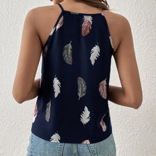 Load image into Gallery viewer, Women’s Feather Print Notch V-Neck Camisole Vest
