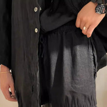 Load image into Gallery viewer, Casual Polyester Pocket Shirt Pants Suitable For Women's Wide Leg Pants, Long Sleeved Shirt Set, Women's Loose High Street Two-piece Set
