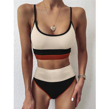 Load image into Gallery viewer, Female Push Up Swimsuit Modern Swimwear For Women Bikinis High Waist Bikini Set Solid Bikini 2 Piece Swimsuit Bathing Suits Women Bathing Suit High Waist Bikini Set Sport Wear Swimming Suit Bikini
