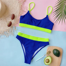 Load image into Gallery viewer, Female Push Up Swimsuit Modern Swimwear For Women Bikinis High Waist Bikini Set Solid Bikini 2 Piece Swimsuit Bathing Suits Women Bathing Suit High Waist Bikini Set Sport Wear Swimming Suit Bikini
