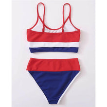 Load image into Gallery viewer, Female Swimsuit High Waist Bikini Women High Waist Bikini Set Two Piece Swimsuits Bikini Top With Bottoms Bathing Suits For Teens Girls Women Swimwear Two-pieces Bikini Set Sport Bathing Suit Swim Lady
