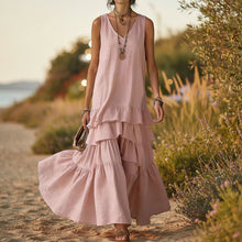 Load image into Gallery viewer, Women's Ice Silk Sleeveless Loose Maxi Dress – 6 Colors S–5XL
